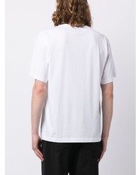 T-shirt girocollo stampata bianca di Qasimi