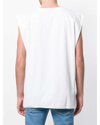 T-shirt girocollo stampata bianca