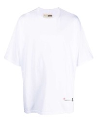 T-shirt girocollo stampata bianca di Incotex