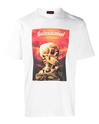 T-shirt girocollo stampata bianca di Intoxicated