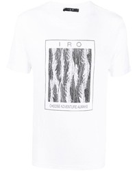 T-shirt girocollo stampata bianca di IRO