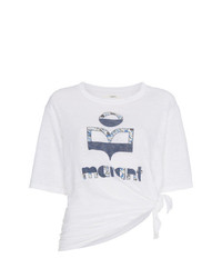 T-shirt girocollo stampata bianca di Isabel Marant Etoile