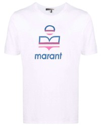 T-shirt girocollo stampata bianca di Isabel Marant