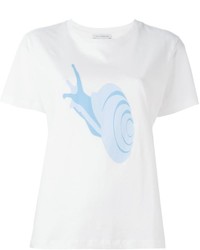 T-shirt girocollo stampata bianca di J.W.Anderson