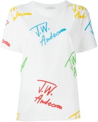 T-shirt girocollo stampata bianca di J.W.Anderson