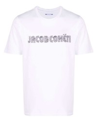T-shirt girocollo stampata bianca di Jacob Cohen