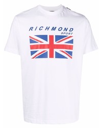 T-shirt girocollo stampata bianca di John Richmond