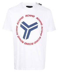 T-shirt girocollo stampata bianca di John Richmond