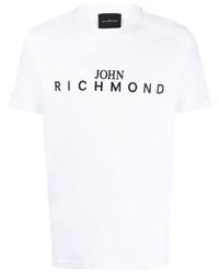 T-shirt girocollo stampata bianca di John Richmond