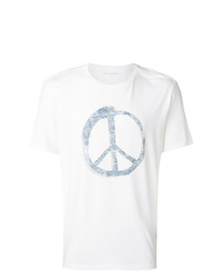 T-shirt girocollo stampata bianca di John Varvatos