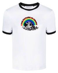 T-shirt girocollo stampata bianca di JORDANLUCA