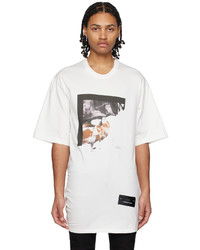 T-shirt girocollo stampata bianca di Julius