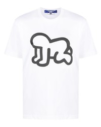 T-shirt girocollo stampata bianca di Junya Watanabe MAN