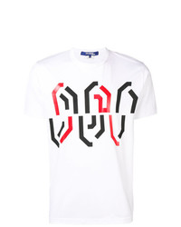 T-shirt girocollo stampata bianca di Junya Watanabe