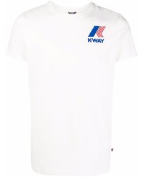 T-shirt girocollo stampata bianca di K-Way R&D