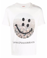 T-shirt girocollo stampata bianca di KAPITAL