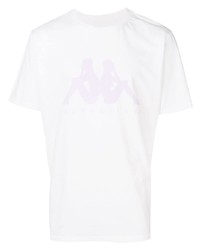 T-shirt girocollo stampata bianca di Kappa