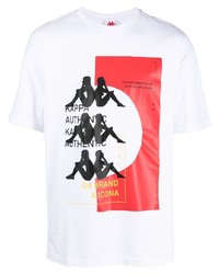 T-shirt girocollo stampata bianca di Kappa