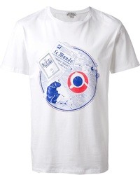 T-shirt girocollo stampata bianca di Kitsune