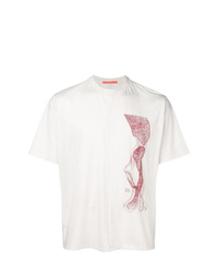 T-shirt girocollo stampata bianca di Komakino