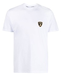 T-shirt girocollo stampata bianca di Lamborghini