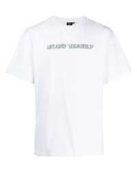 T-shirt girocollo stampata bianca di Liam Hodges