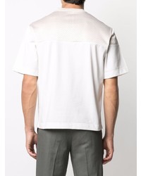 T-shirt girocollo stampata bianca di Fendi