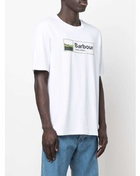 T-shirt girocollo stampata bianca di Barbour