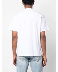 T-shirt girocollo stampata bianca di Sunnei