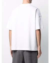 T-shirt girocollo stampata bianca di Ami Paris