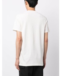T-shirt girocollo stampata bianca di Moncler