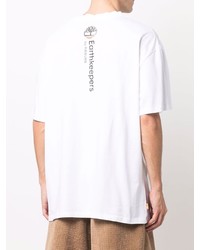 T-shirt girocollo stampata bianca di Timberland