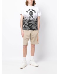 T-shirt girocollo stampata bianca di A Bathing Ape