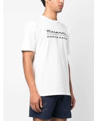 T-shirt girocollo stampata bianca di North Sails