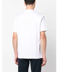 T-shirt girocollo stampata bianca di Brunello Cucinelli
