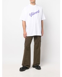 T-shirt girocollo stampata bianca di Vetements