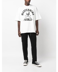 T-shirt girocollo stampata bianca di Mastermind World