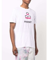 T-shirt girocollo stampata bianca di Isabel Marant
