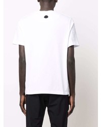 T-shirt girocollo stampata bianca di Moncler
