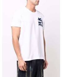 T-shirt girocollo stampata bianca di Etro