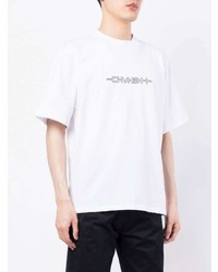 T-shirt girocollo stampata bianca di Gmbh