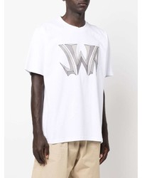 T-shirt girocollo stampata bianca di JW Anderson