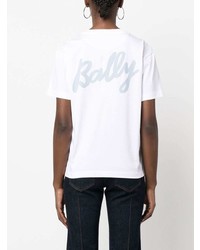 T-shirt girocollo stampata bianca di Bally