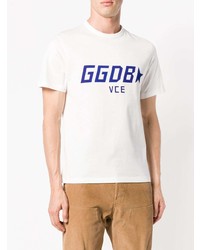 T-shirt girocollo stampata bianca di Golden Goose Deluxe Brand