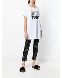 T-shirt girocollo stampata bianca di Twin-Set