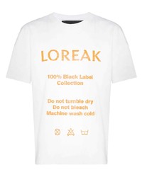 T-shirt girocollo stampata bianca di Loreak Mendian