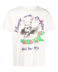 T-shirt girocollo stampata bianca di MadeWorn