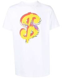 T-shirt girocollo stampata bianca di Maharishi