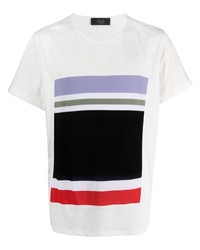 T-shirt girocollo stampata bianca di Maison Flaneur