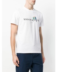 T-shirt girocollo stampata bianca di MAISON KITSUNÉ